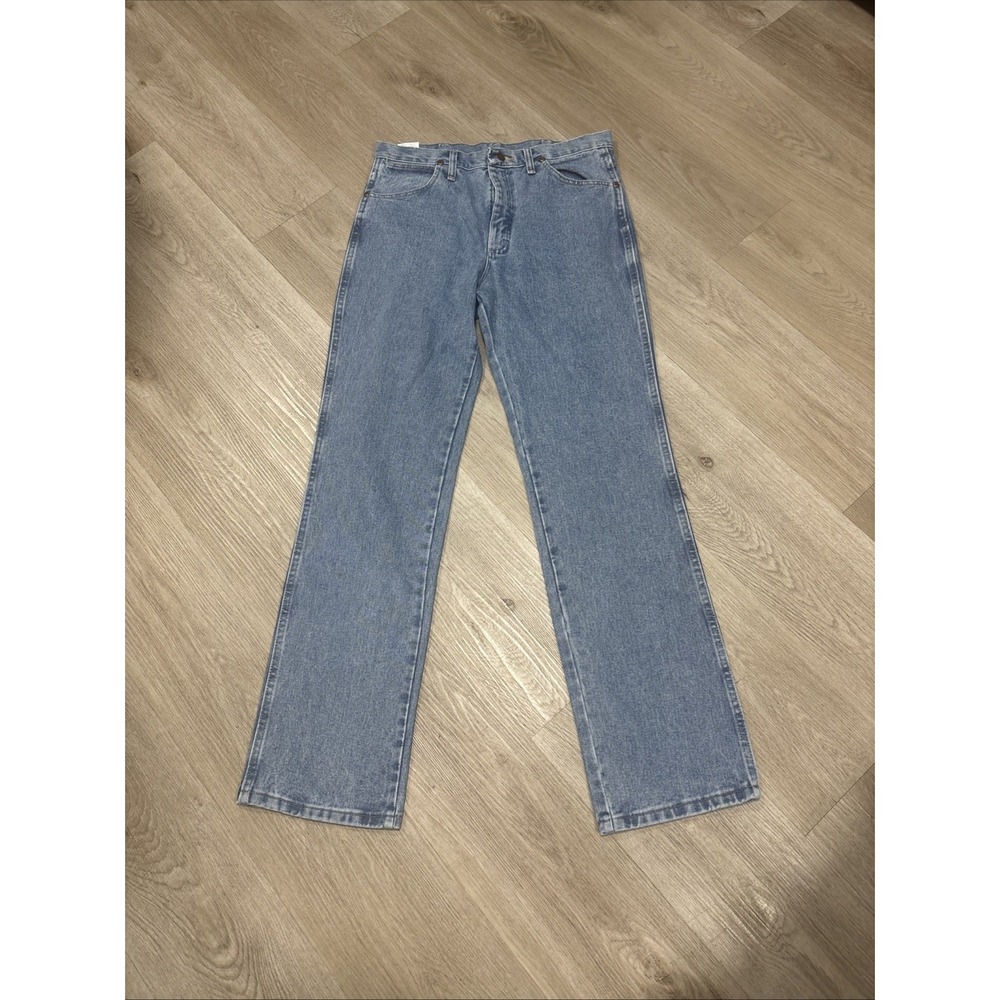 Wrangler Jeans Mens 32x32 Blue Denim 936 Cowboy Cut Slim Fit Western Light Wash